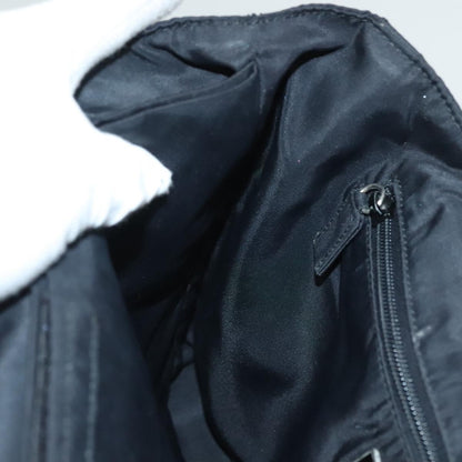 Prada Logo Flat Tote Bag. Nylon Tessuto, BLACK, NYLON, Handbag