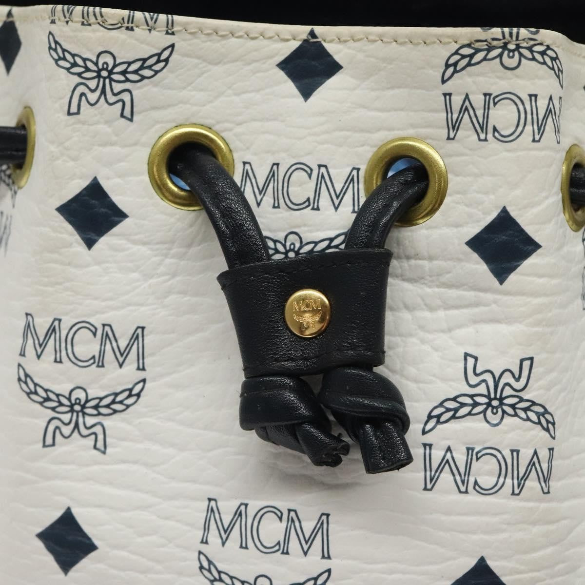 MCM Visetos Shoulder bag PVC, White, PVC, Shoulder Bag