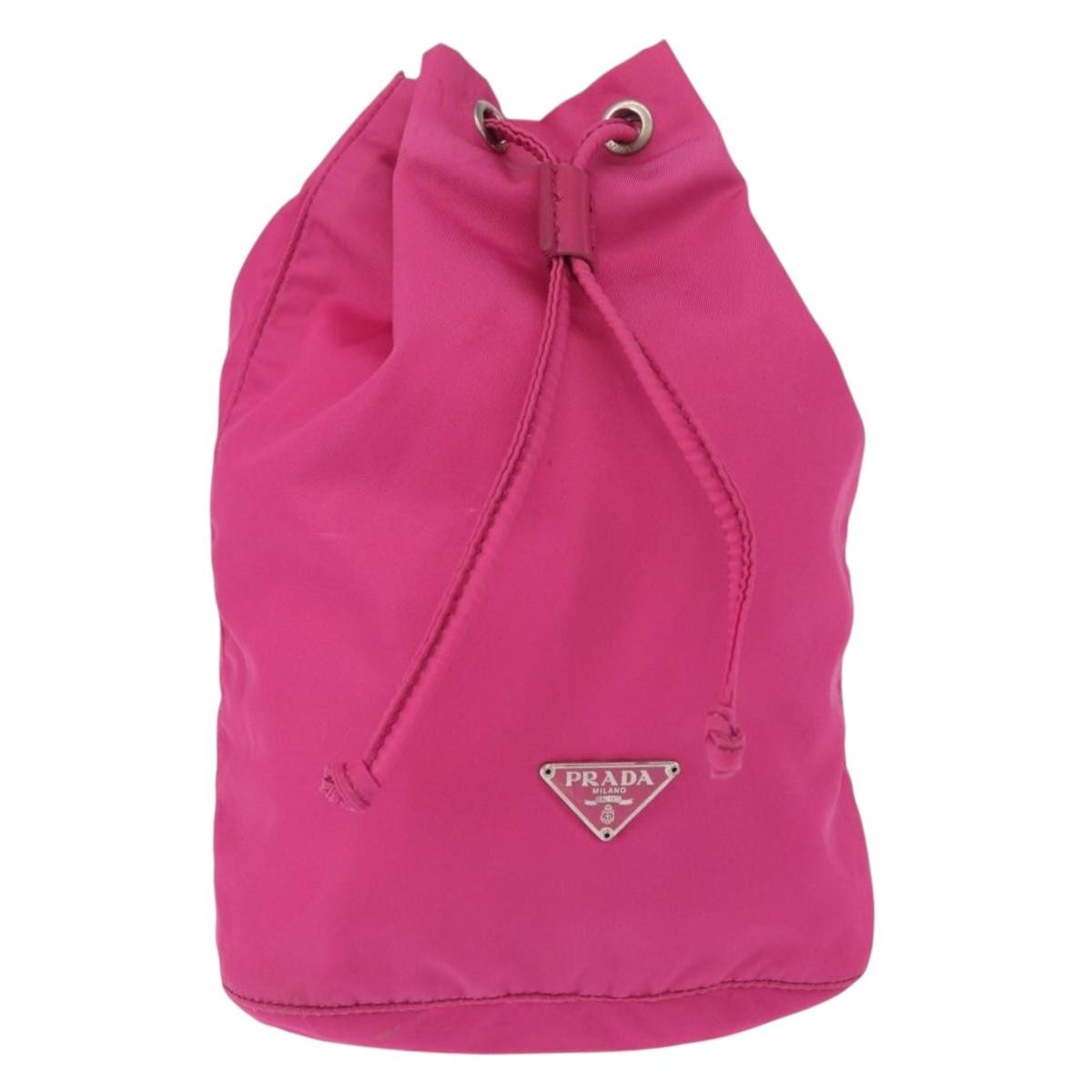 Prada Pochette Nylon, PINK, NYLON, Clutche & pouche
