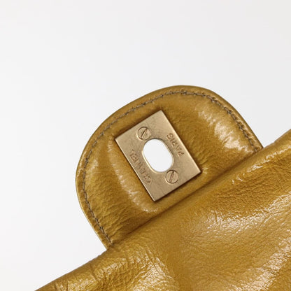 Chanel Luxe Ligne Flap Bag Patent, GOLD, LEATHER, Handbag