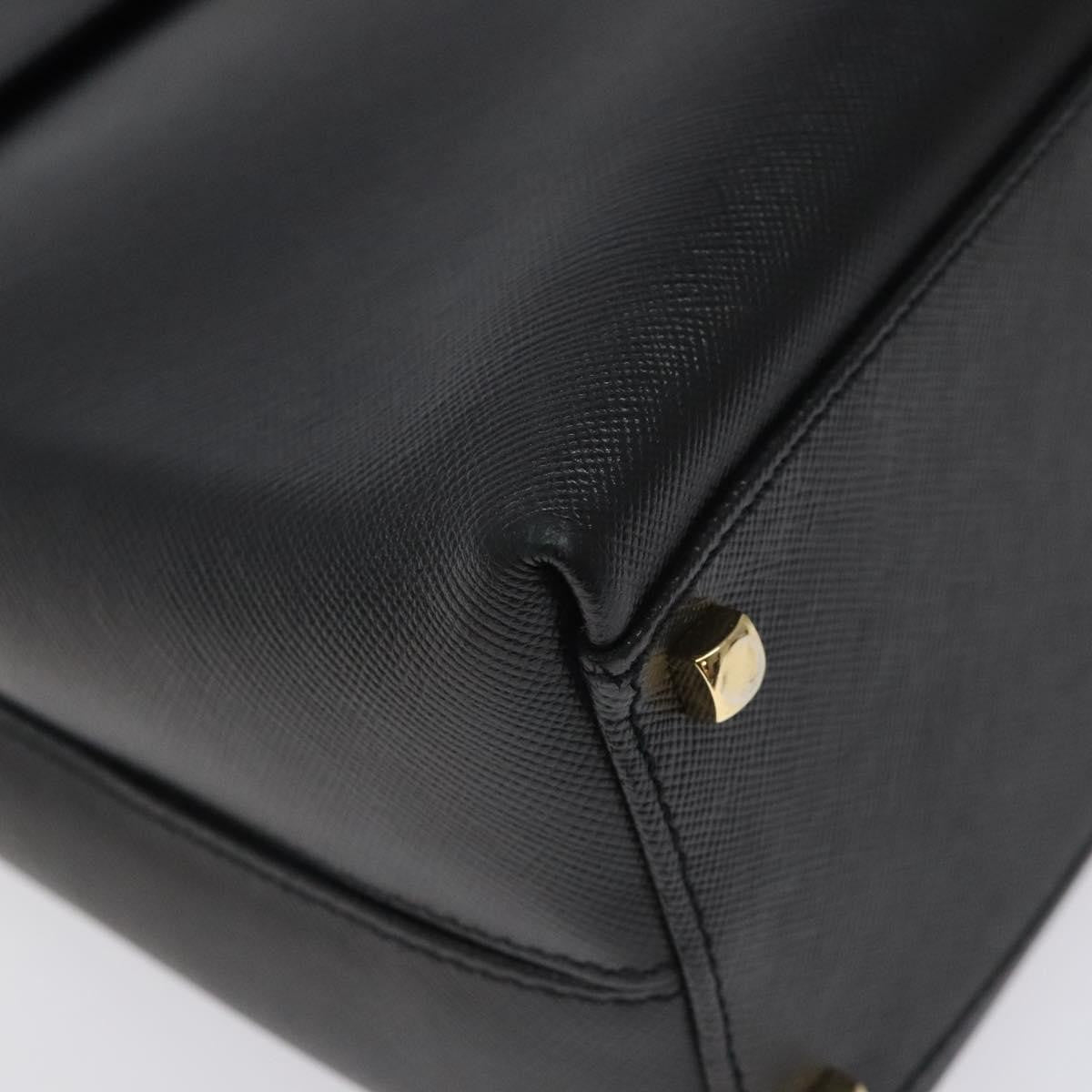 Salvatore Ferragamo Gancini Convertible Top Handle Bag Leather, BLACK, LEATHER, Handbag