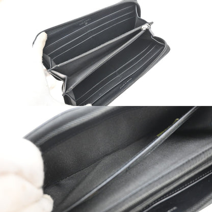 Chanel CC Zip Around Wallet Leather, Black, Leather, Wallet
