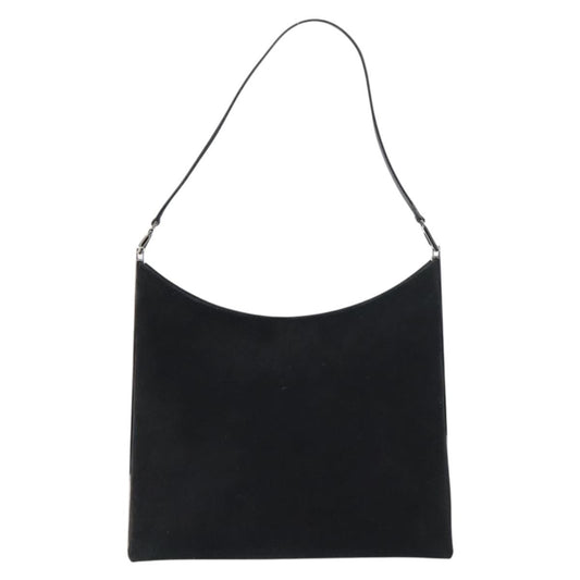 Salvatore Ferragamo Vintage Shoulder Bag Suede, BLACK, SUEDE, Shoulder bag