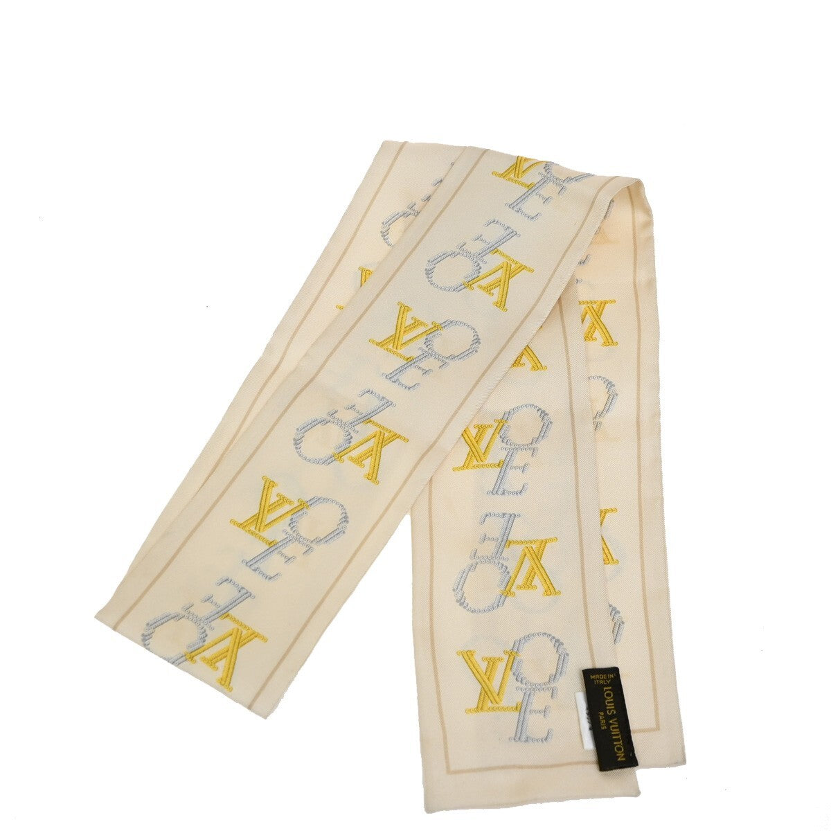 Louis Vuitton Bandeau Headband Monogram Denim, BEIGE, SILK, Scarve & shawl