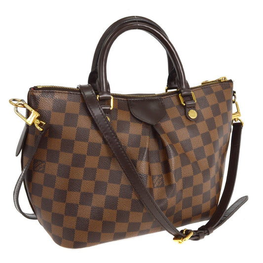 Louis Vuitton Siena Handbag Damier, BROWN, CANVAS, Handbag