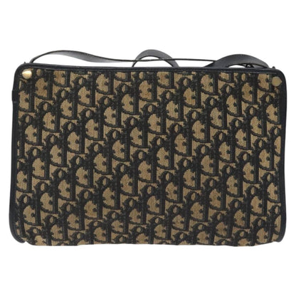 Christian Dior Vintage Trotter Shoulder Bag Canvas, NAVY, CANVAS, Shoulder bag