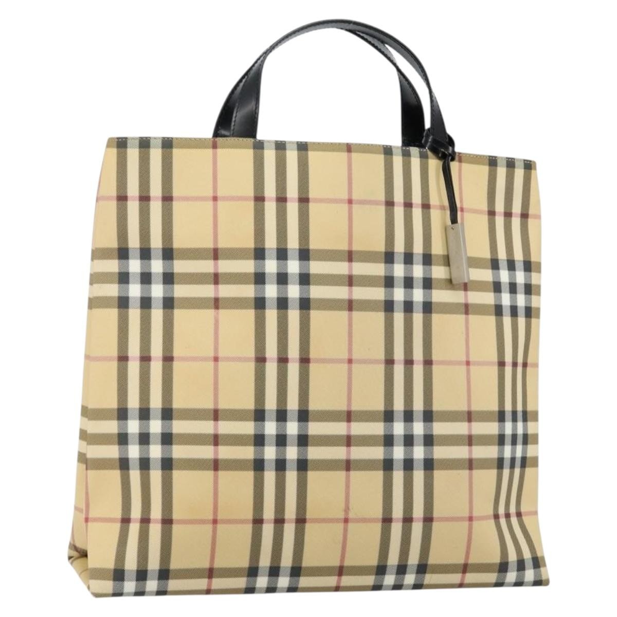 Burberry Nova Check Tote canvas check pattern, BEIGE, CANVAS, Tote bag