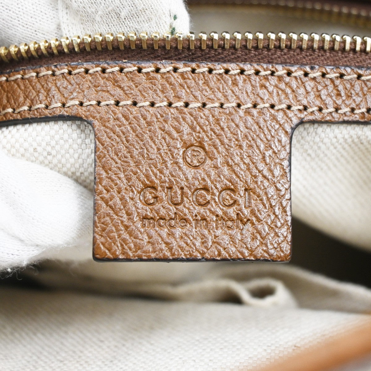 Gucci Bree Tote GG Canvas with Leather, BROWN, CANVAS, Tote bag