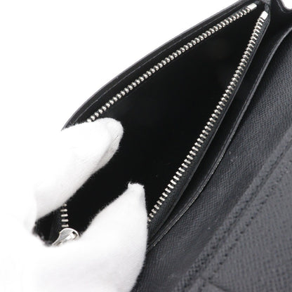 Louis Vuitton Brazza Long Bifold wallet Taiga Leather, BLACK, LEATHER, Wallets