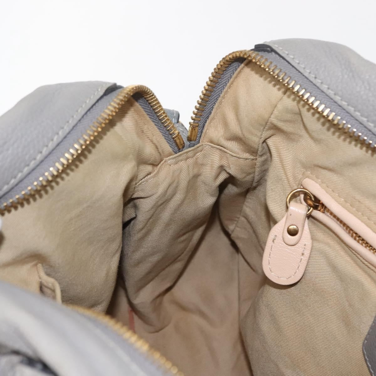 Chloe Paraty Top Handle Bag Leather, GRAY, LEATHER, Handbag