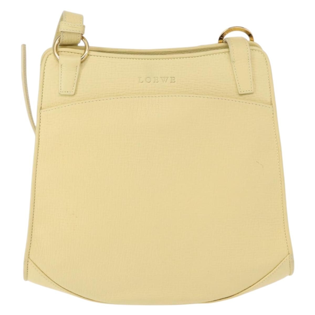 Loewe Vintage Shoulder Bag Leather, YELLOW, LEATHER, Shoulder bag