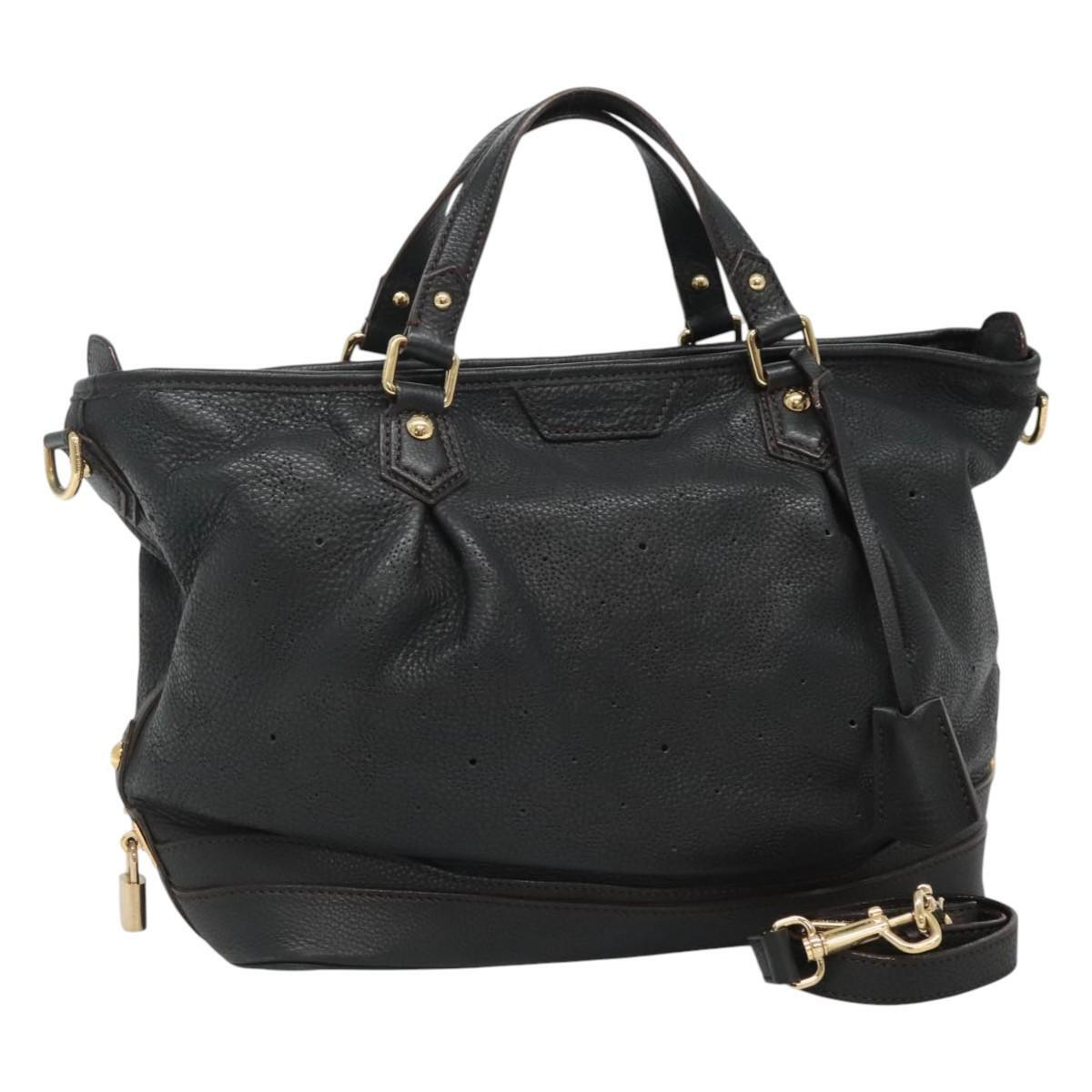Louis Vuitton Stellar Handbag Mahina Leather, BLACK, LEATHER, Handbag