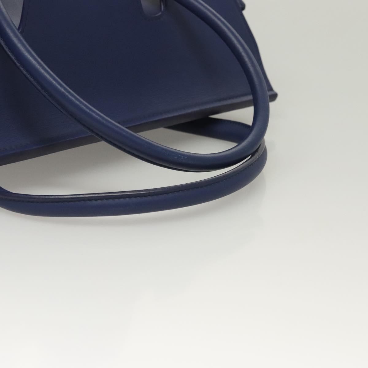 Celine Tie Knot Tote Smooth Leather, NAVY, LEATHER, Handbag