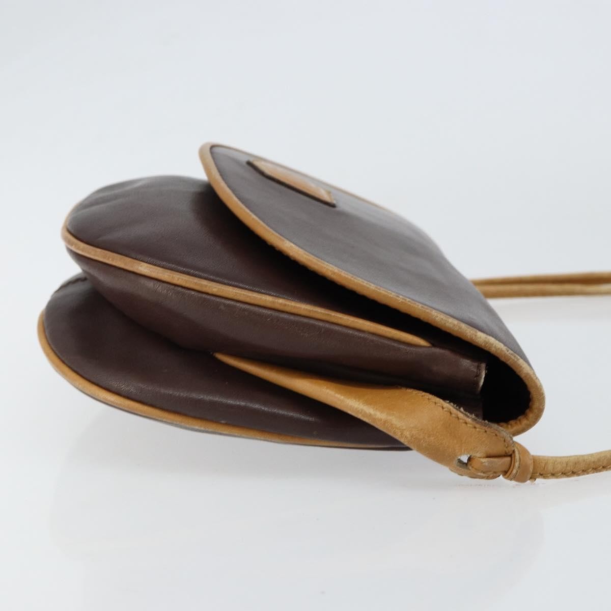 Celine Vintage Shoulder Bag Leather, BROWN, LEATHER, Shoulder bag