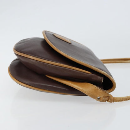 Celine Vintage Shoulder Bag Leather, BROWN, LEATHER, Shoulder bag