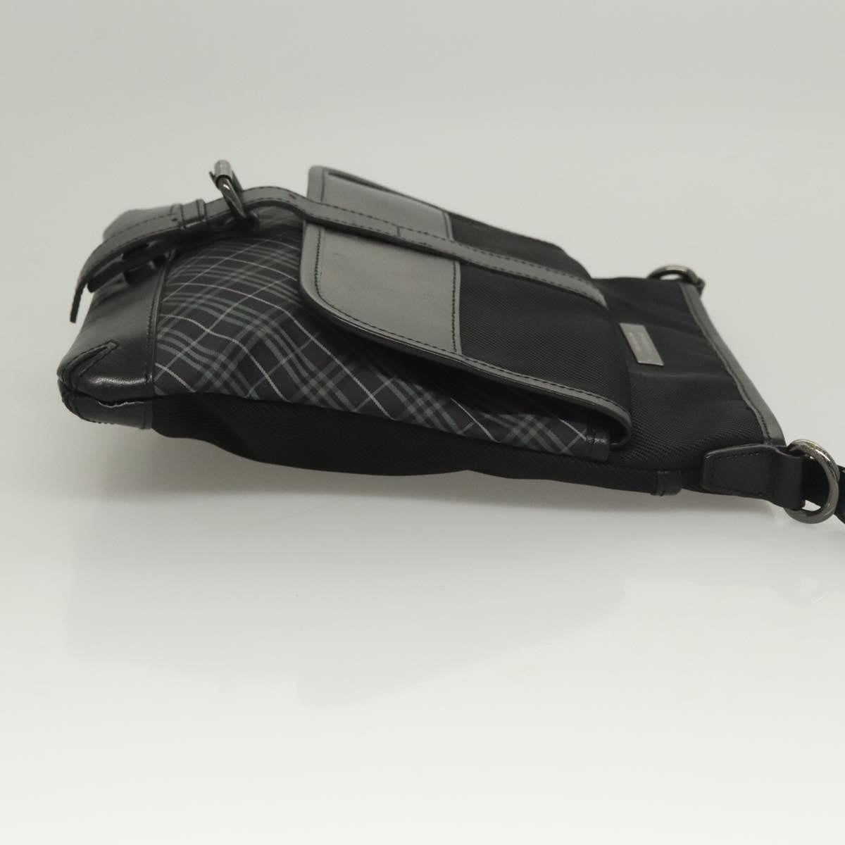 Burberry Front Pocket Messenger Bag Haymarket Canvas, BLACK, CANVAS, Shoulder bag