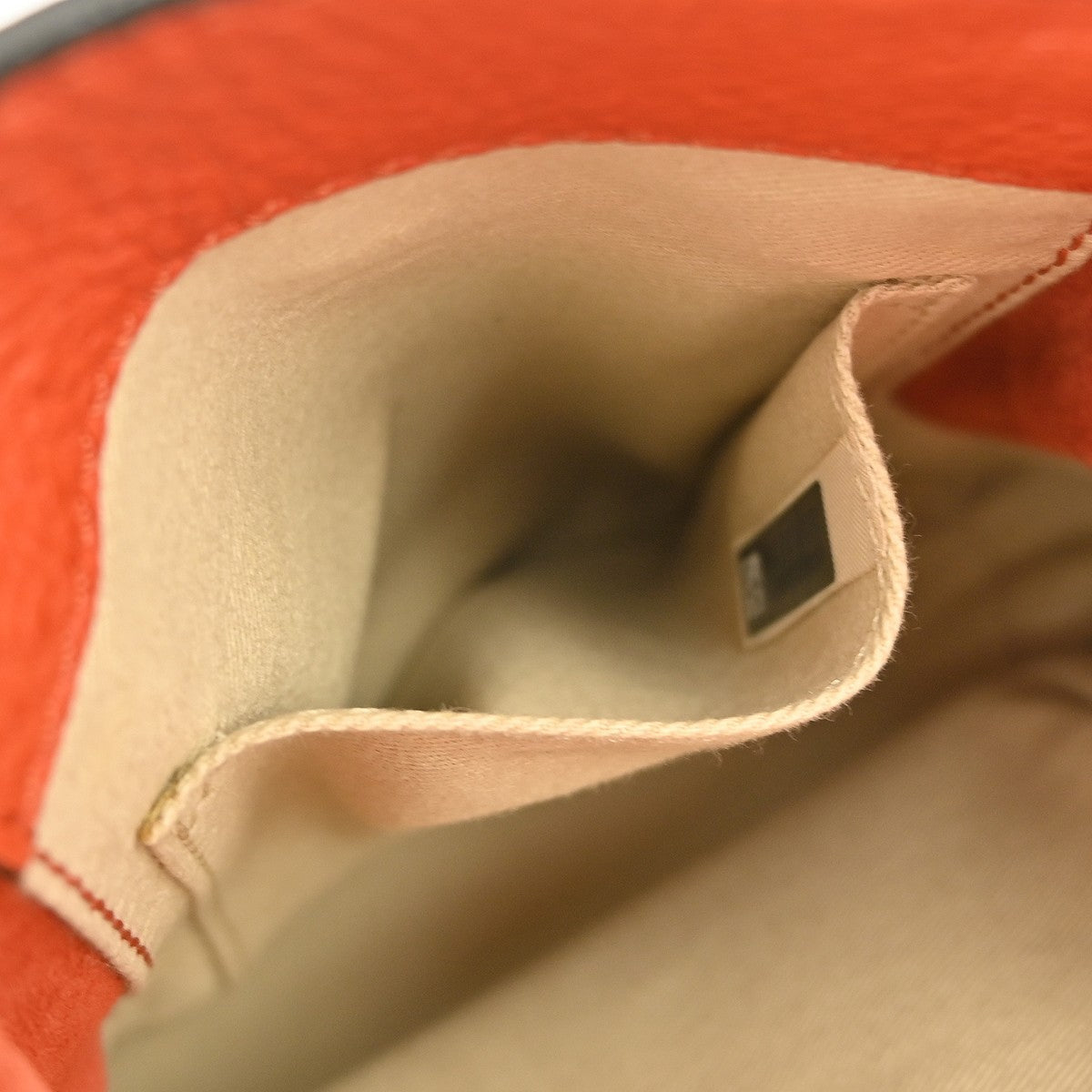 Chloe Faye Backpack Leather and Suede, ORANGE, SUEDE, Backpack