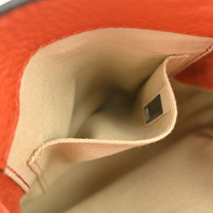 Chloe Faye Backpack Leather and Suede, ORANGE, SUEDE, Backpack