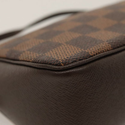 Louis Vuitton Trousse Make Up Bag Damier, BROWN, CANVAS, Clutche & pouche