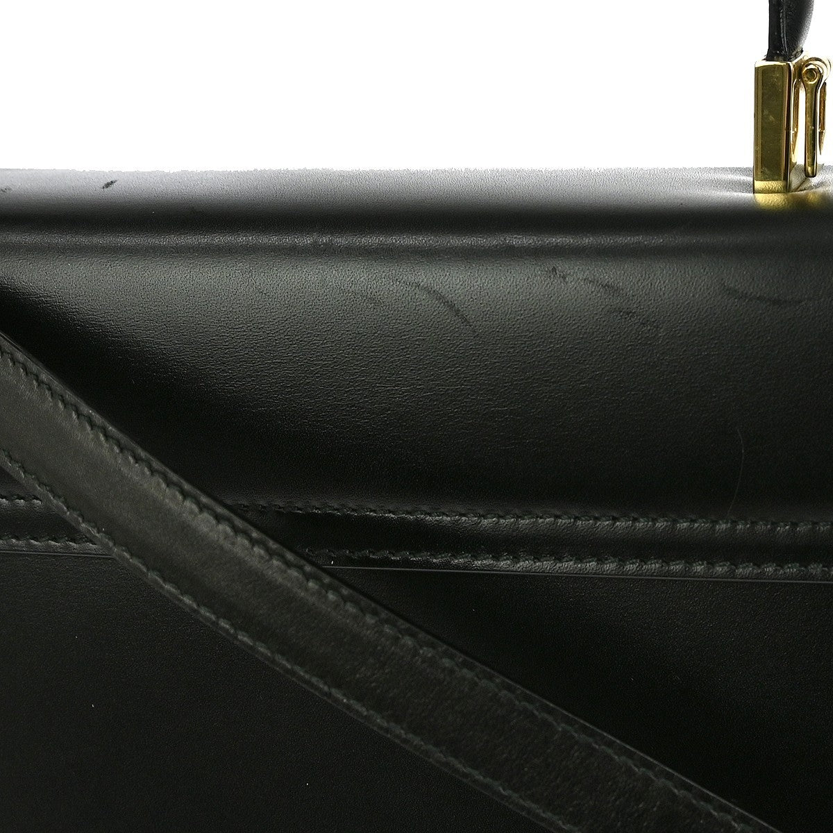 Salvatore Ferragamo Gancini handbag Leather, BLACK, LEATHER, Handbag