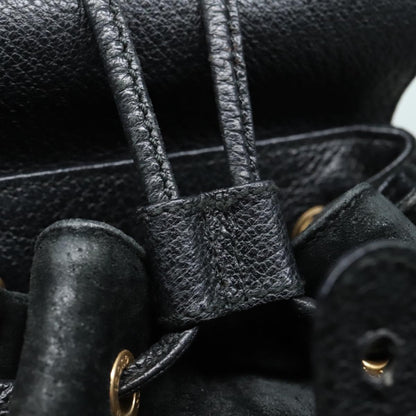 Gucci Vintage Bamboo Backpack Suede, BLACK, SUEDE, Backpack