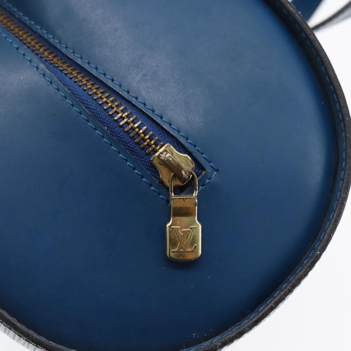 Louis Vuitton Soufflot Handbag Epi Leather, BLUE, LEATHER, Handbag