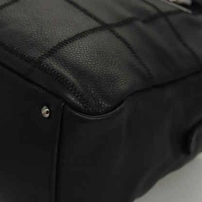 Chanel Chocolate Bar Shoulder Bag Calfskin, BLACK, LEATHER, Shoulder bag