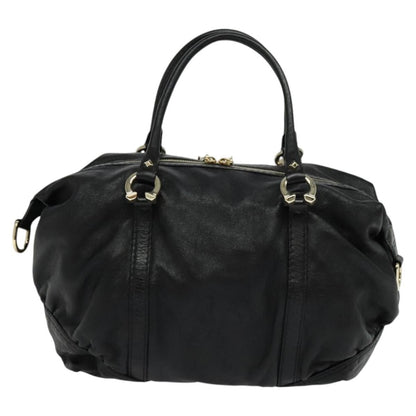 Gucci Nail Boston Bag Leather, BLACK, LEATHER, Travel bag