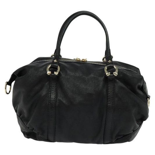 Gucci Nail Boston Bag Leather, BLACK, LEATHER, Travel bag