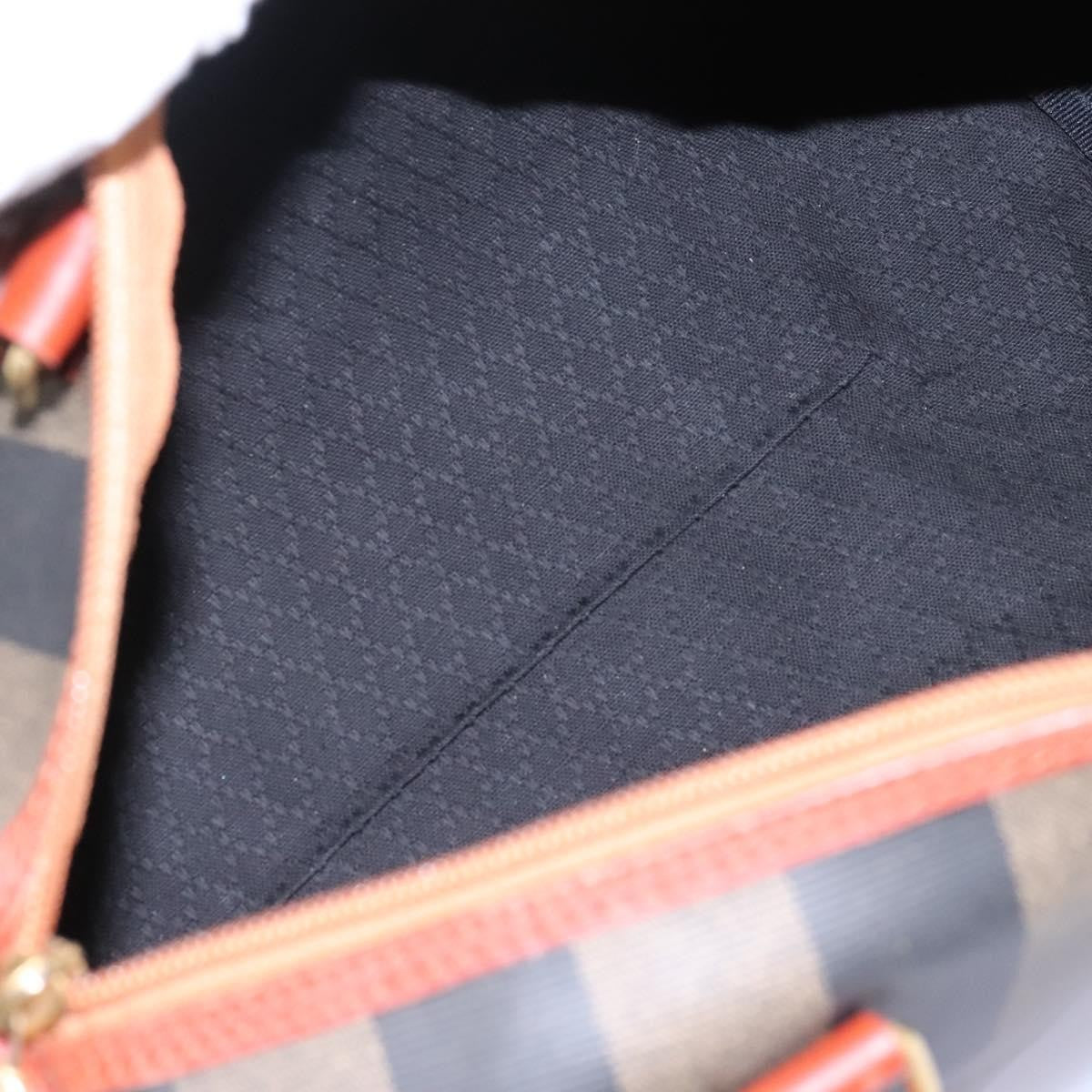 Fendi Vintage Pequin Convertible Boston Bag Coated Canvas, Multicolour, Canvas, Travel Bag