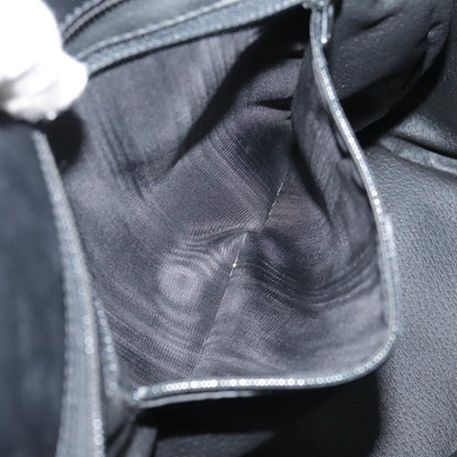 Celine Circle Logo Handbag Leather, BLACK, LEATHER, Handbag