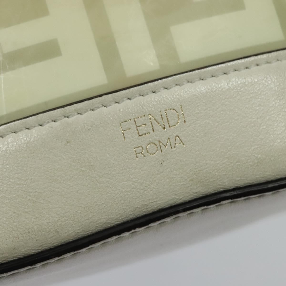 Fendi FF Logo Mon Tresor Bucket Bag Canvas, WHITE, CANVAS, Shoulder bag