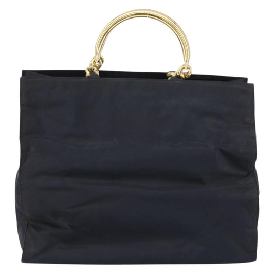 Prada Metal Handles Tote Tessuto, BLACK, NYLON, Tote bag
