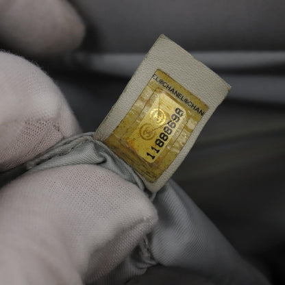 Chanel Biarritz Tote Quilted Coated Canvas, SILVER, CANVAS, Tote bag