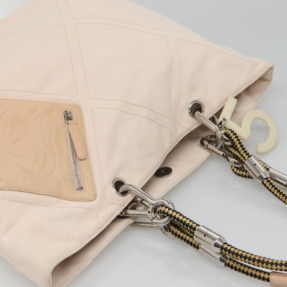 Chanel Vintage Cruise Line No.5 Tote Quilted Canvas, ECRU, CANVAS, Tote bag