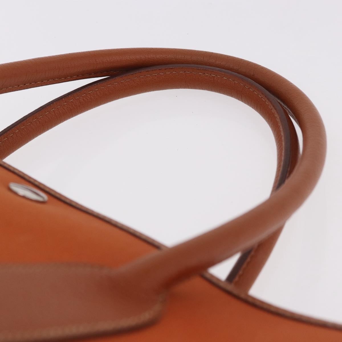 Hermes Garden Party Tote Toile and Leather, Orange, Canvas, Tote Bag
