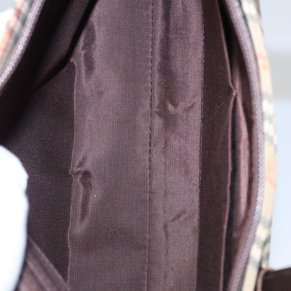 Burberry Nova Handbag Check Pattern, BEIGE, CANVAS, Handbag