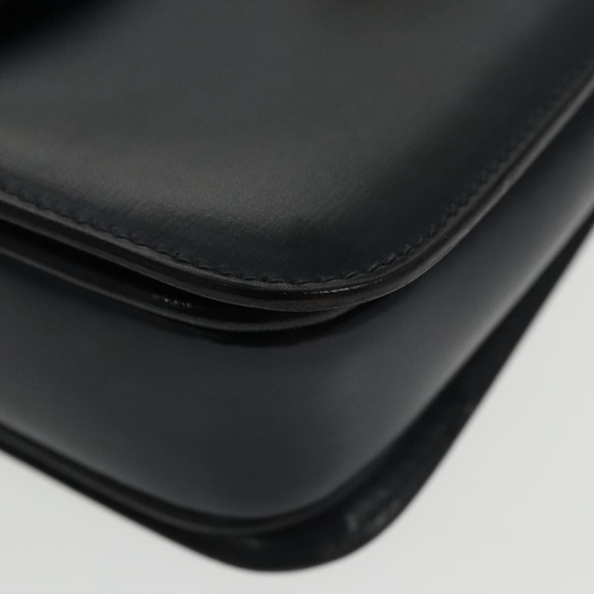 Gucci Vintage Shoulder Bag Leather, NAVY, LEATHER, Shoulder bag