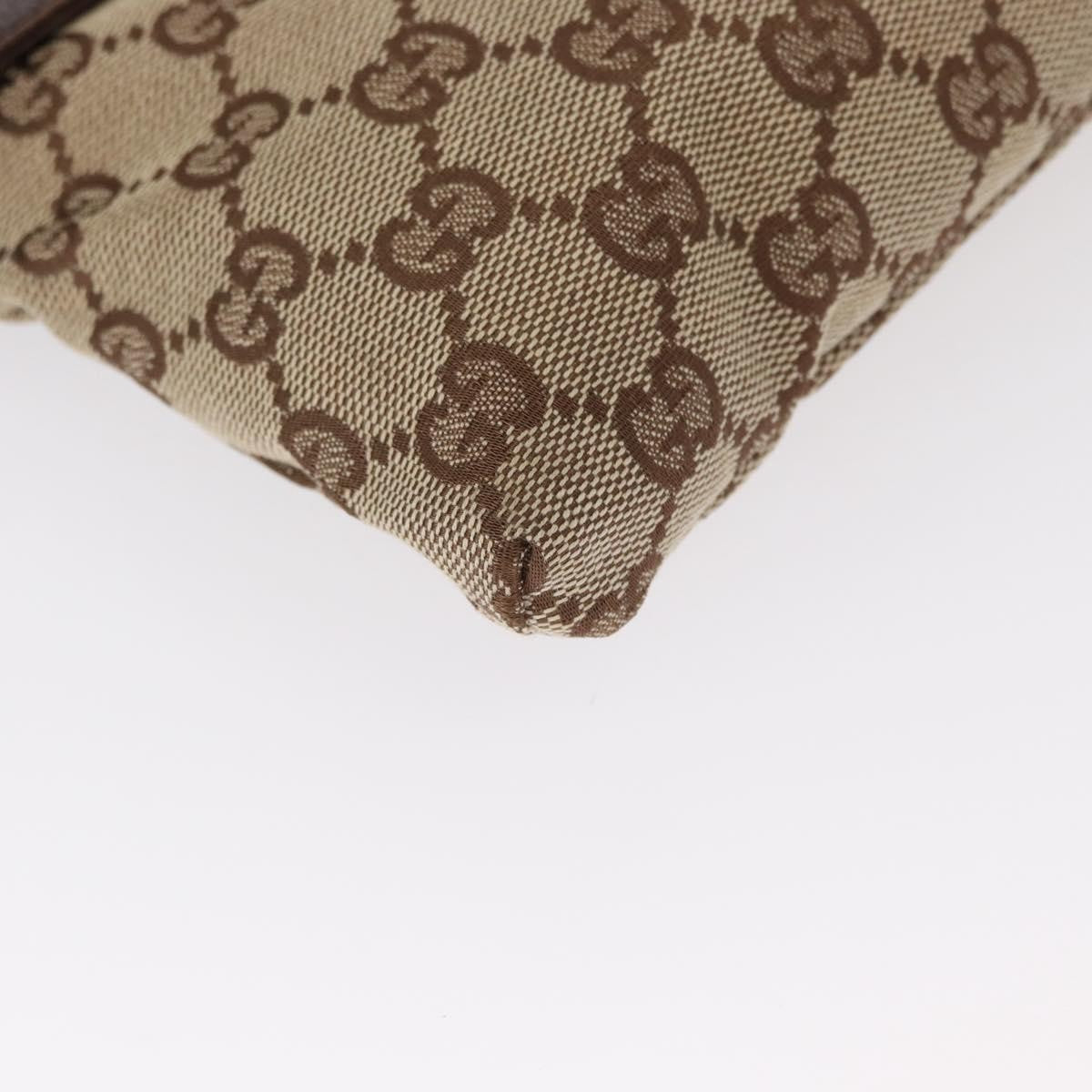 Gucci Vintage Double Belt Bag GG Canvas with Leather, BEIGE, CANVAS, Shoulder bag