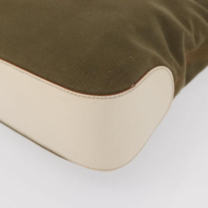 Salvatore Ferragamo Gancini Shoulder Bag Canvas, KHAKI, CANVAS, Shoulder bag