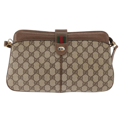 Gucci Vintage Shoulder Bag GG Coated Canvas, BEIGE, PVC, Shoulder bag