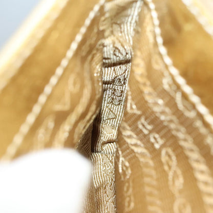 Prada Vintage Pouch Leather, GOLD, LEATHER, Clutche & pouche