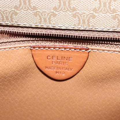 Celine Vintage Macadam Shoulder Bag Canvas, BEIGE, CANVAS, Shoulder bag