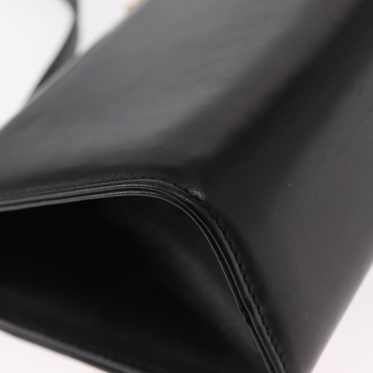 Salvatore Ferragamo Gancini Shoulder Bag Leather, BLACK, LEATHER, Shoulder bag