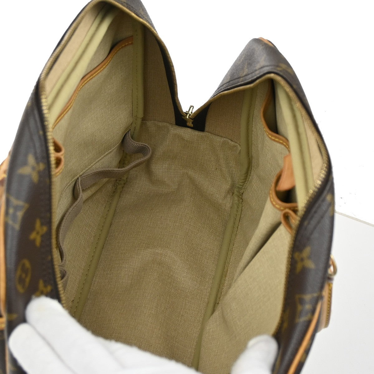 Louis Vuitton Deauville Handbag Monogram Canvas, BROWN, LEATHER, Handbag