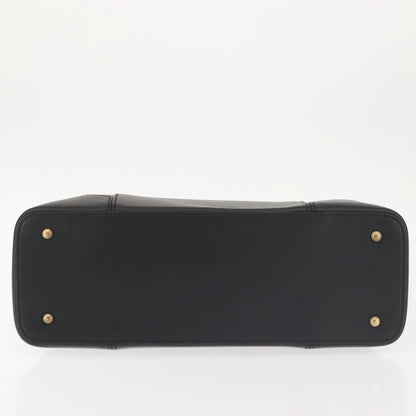 Burberry Vintage Tote Leather, BLACK, LEATHER, Tote bag