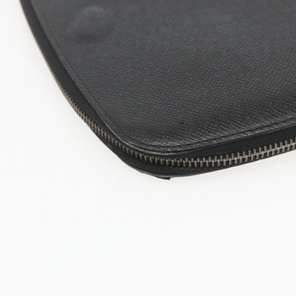 Louis Vuitton Atoll Organizer Wallet Taiga Leather, BLACK, LEATHER, Clutche & pouche