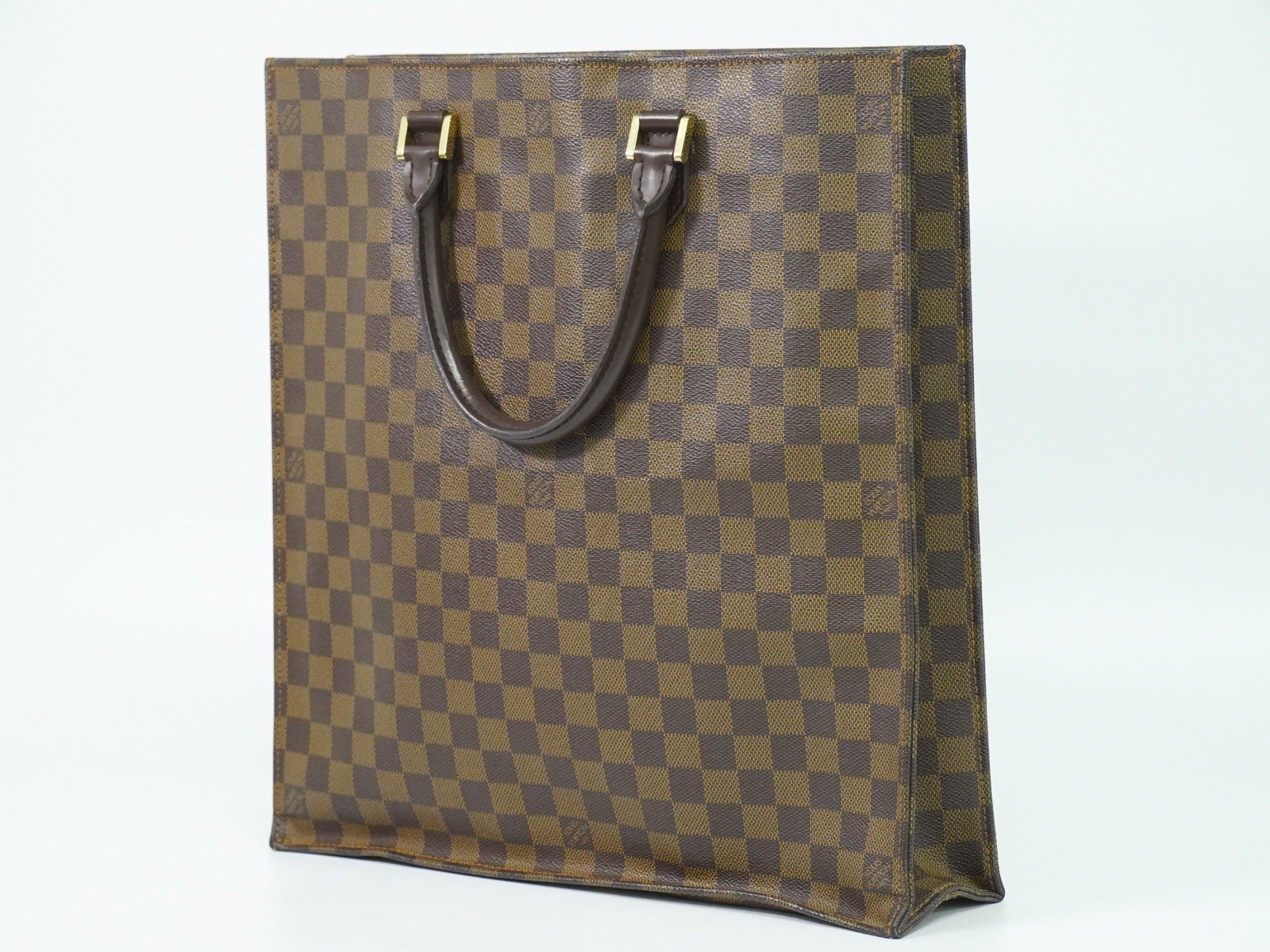Louis Vuitton Sac Plat Bag Monogram Canvas, BROWN, CANVAS, Tote bag