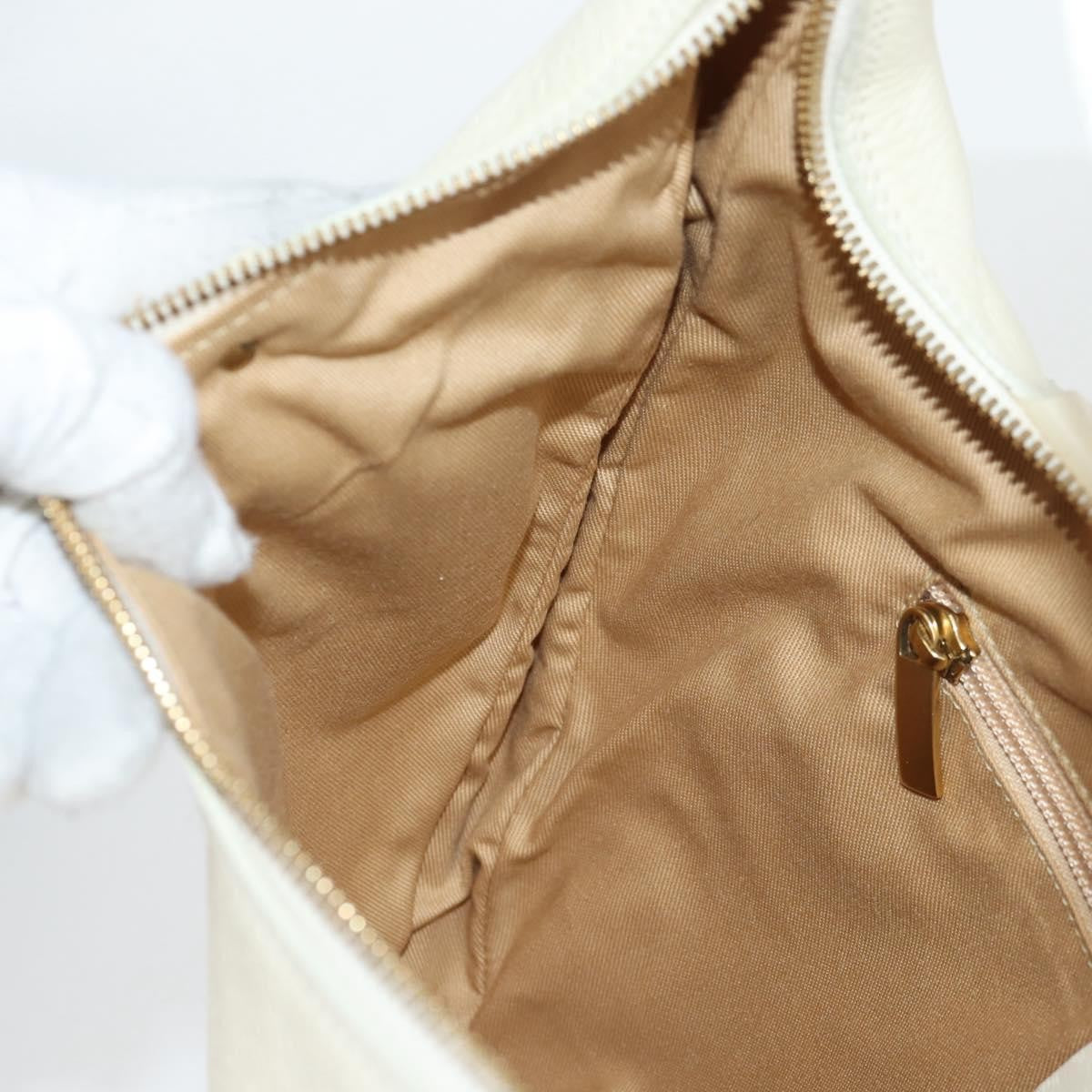 Salvatore Ferragamo Gancini Hobo Leather, BEIGE, LEATHER, Handbag