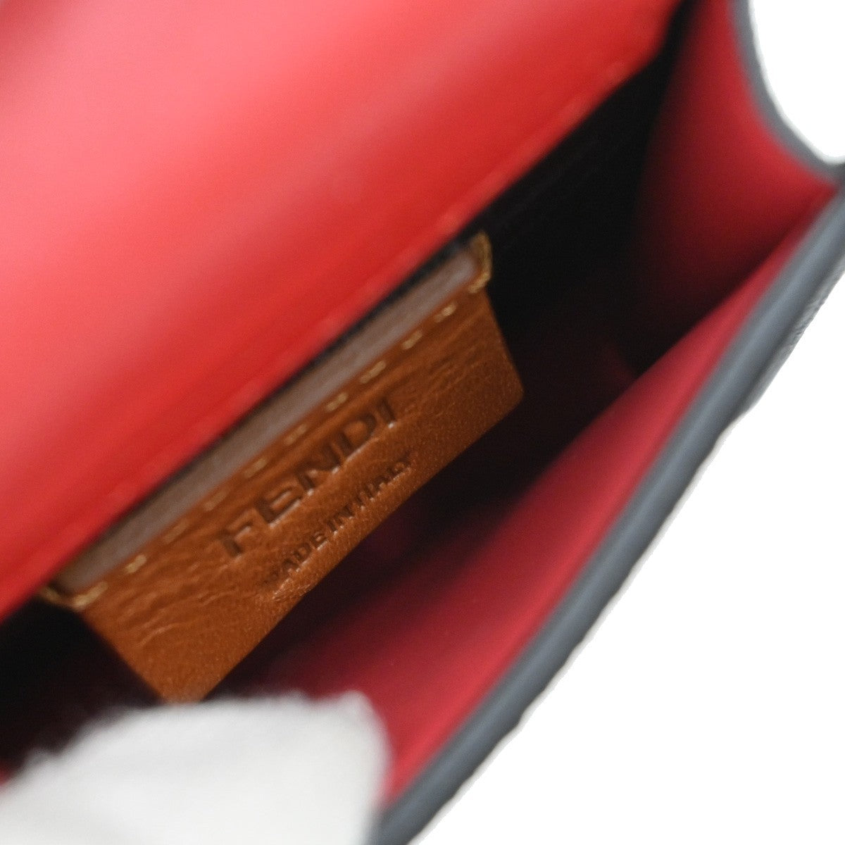 Fendi Charm Key Holder Zucca canvas, BLACK, CANVAS, Charms and Keychains